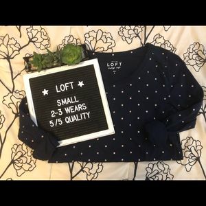 [ LOFT ] Shimmer Dot Long Sleeve Tee